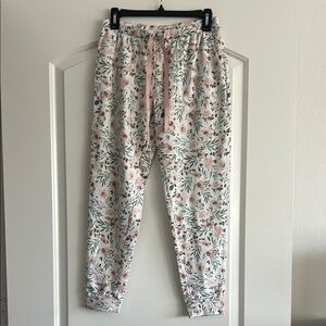 Thalia Sodi Floral Ankle Pants - Pink and White